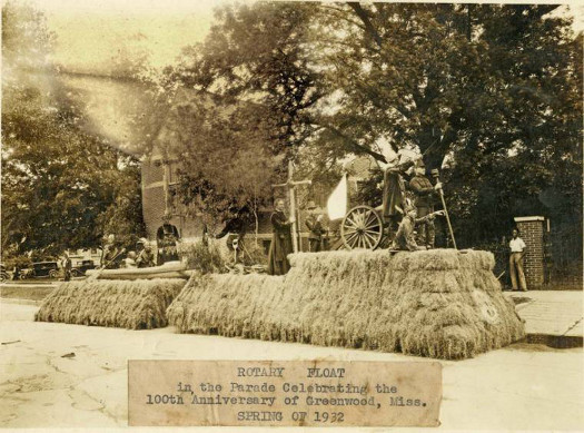 Rotary Float, celebrating the 100th Anniversary of Greenwood, Miss., Spring of 1932
